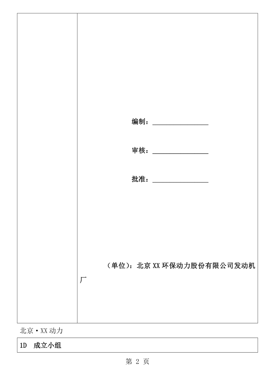 8D报告摸板汽车件.doc_第2页