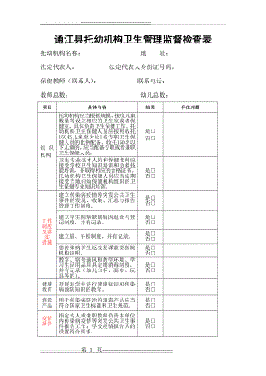 托幼机构监督检查表(8页).doc