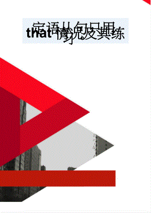 定语从句只用that情况及其练习(4页).doc