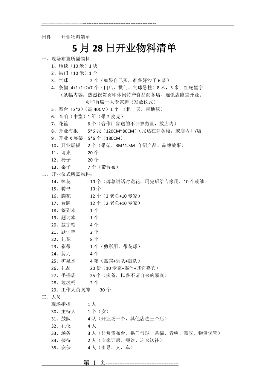 开业物料准备清单(2页).doc_第1页