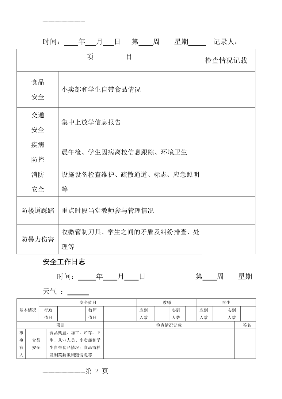 学校安全工作日志-(1)(7页).doc_第2页