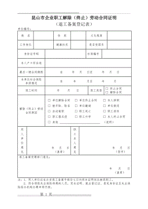 昆山市解除终止劳动合同证明(2页).doc