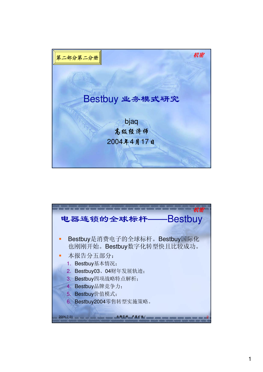 电器连锁全球标竿BESTBUY业务模式研究.PDF_第1页