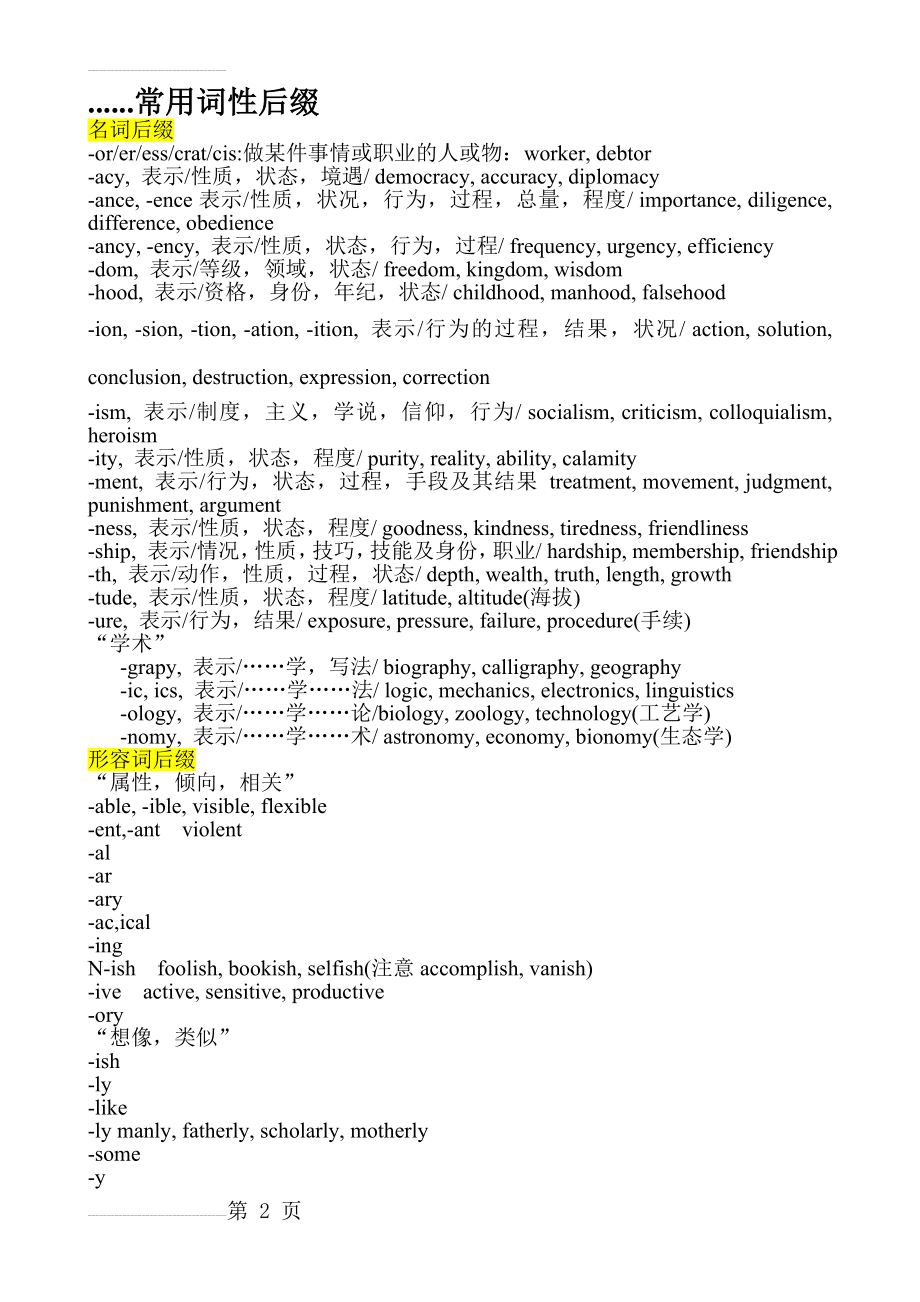 常用词根词缀(17页).doc_第2页