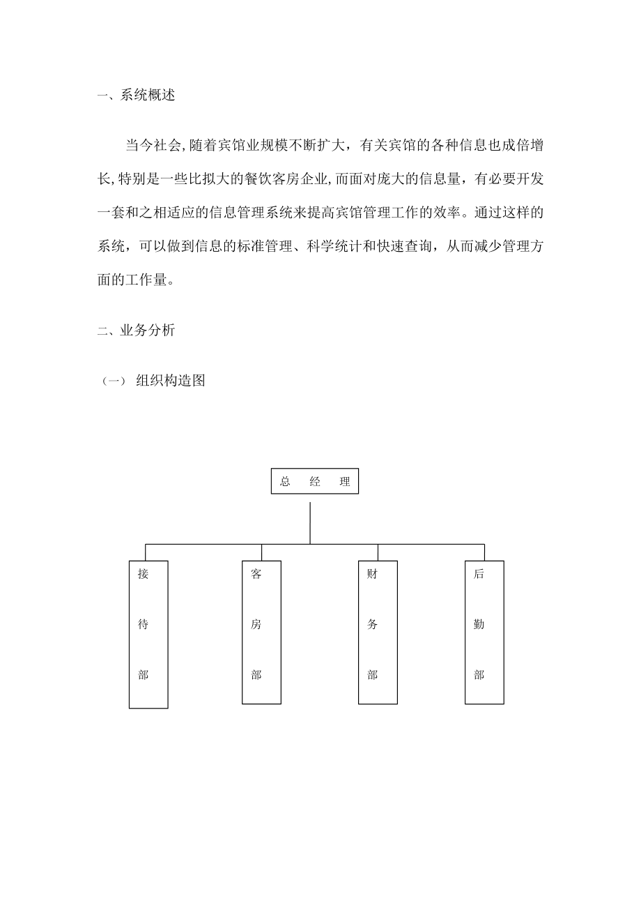 宾馆客房管理系统设计报告.doc_第2页