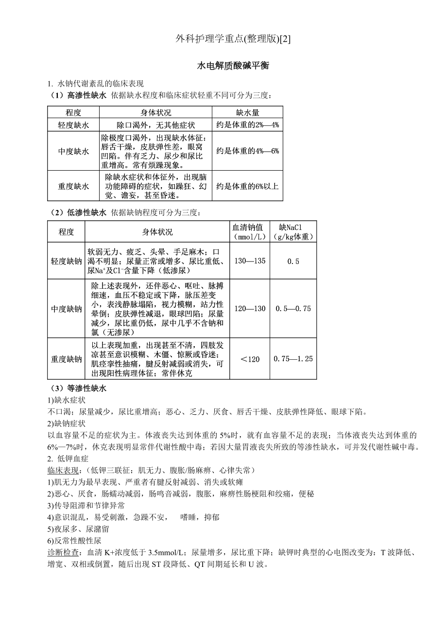 外科护理学重点整理版2.doc_第1页