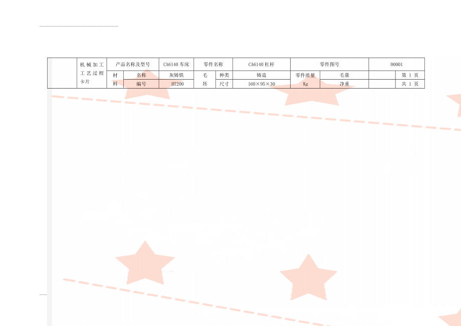 CA6140车床杠杆(831009)工艺设计说明书完全版(附毛坯图-工序卡片)(40页).doc_第1页