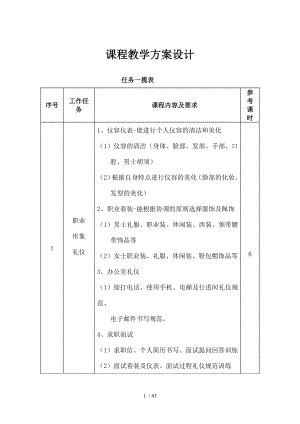 商务礼仪课程教学设计.doc