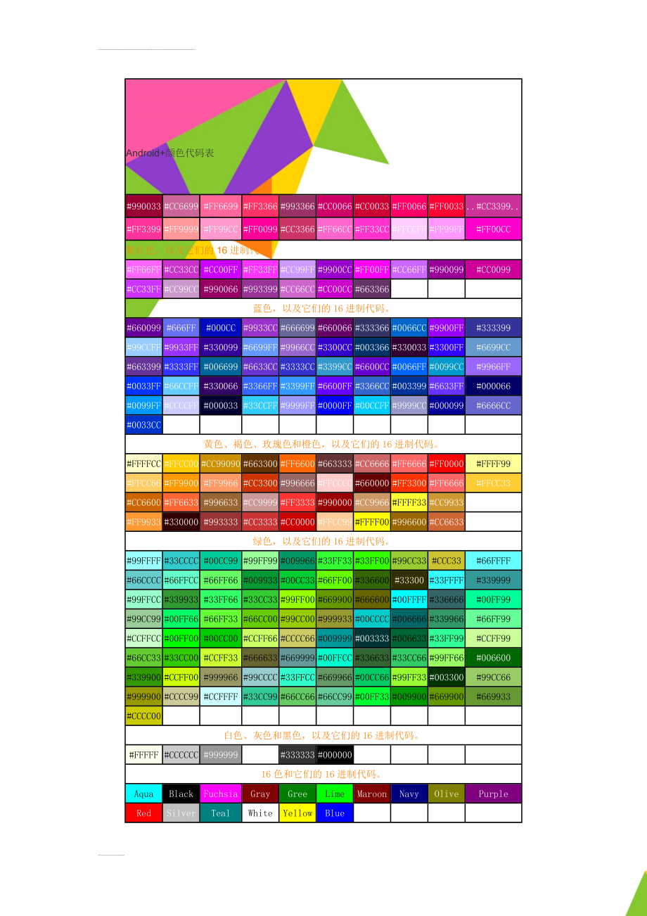 Android+颜色代码表(5页).doc_第1页