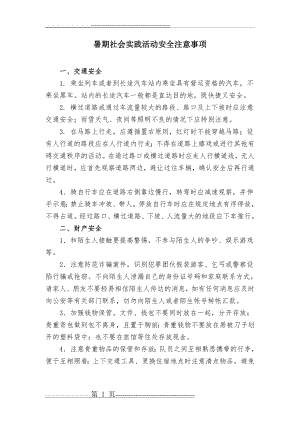 暑期社会实践活动安全注意事项(5页).doc