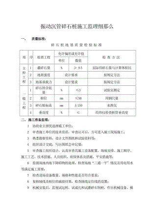 振动沉管碎石桩施工监理细则.doc