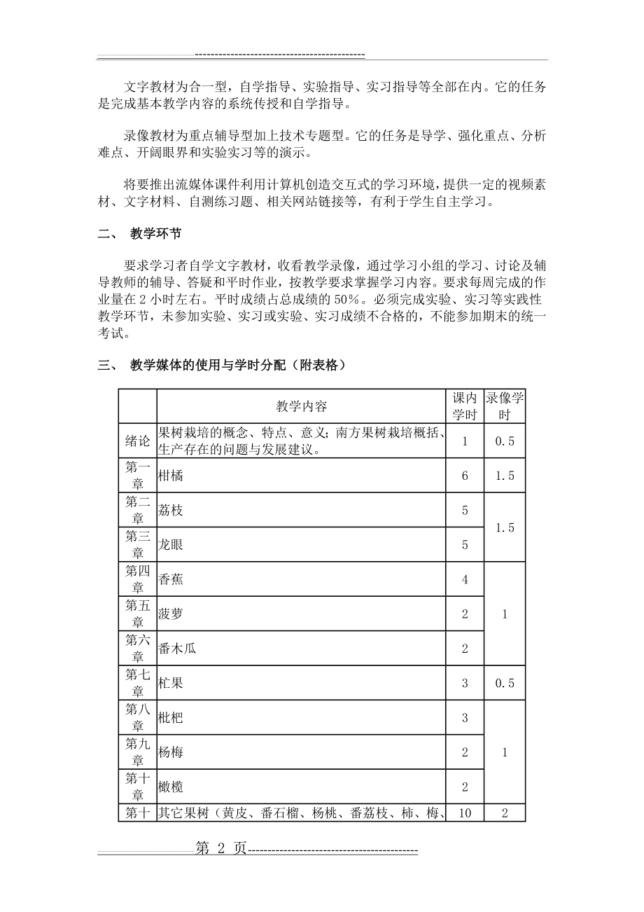 果树栽培技术教学大纲(13页).doc_第2页