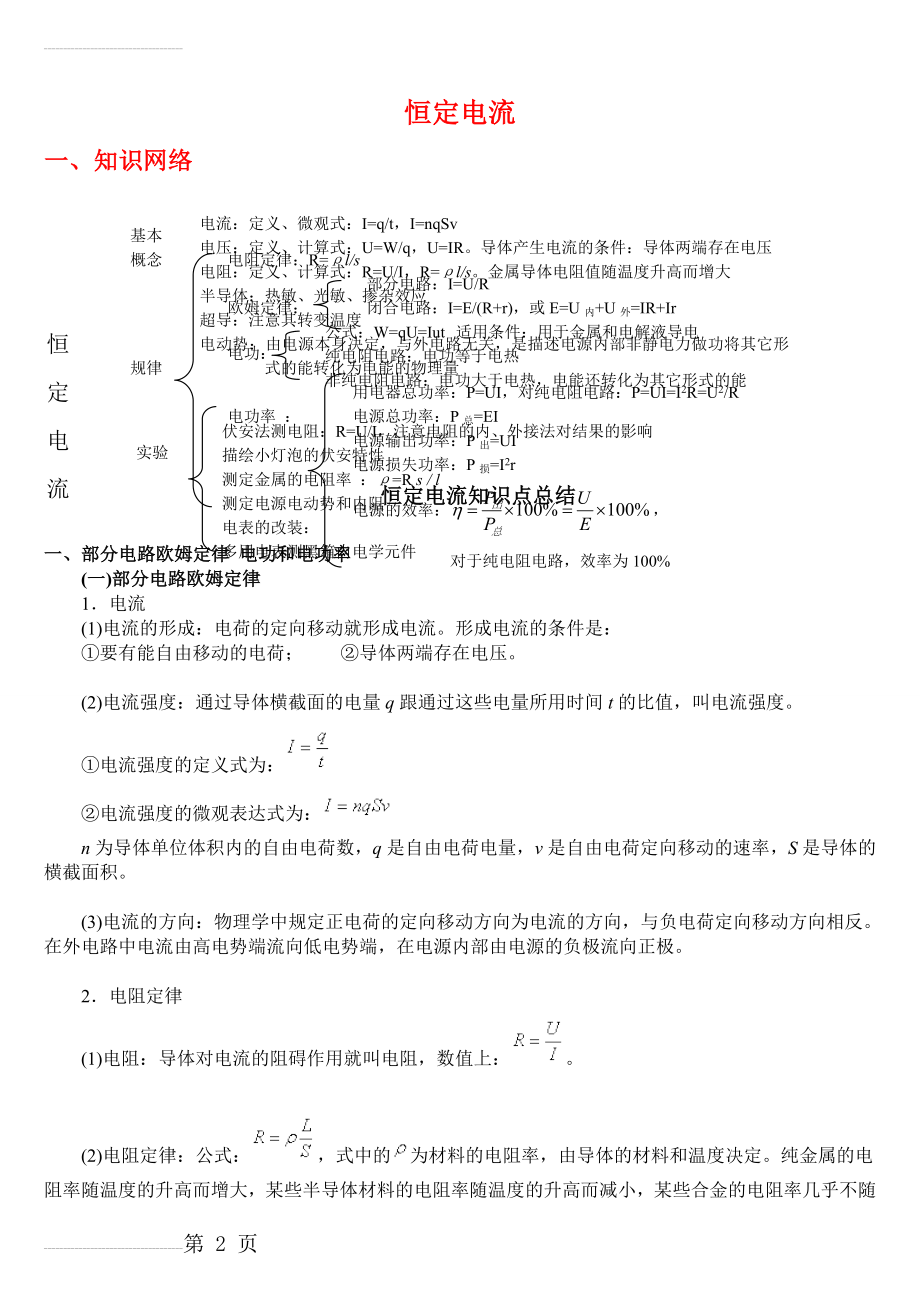 恒定电流知识点绝对经典!!(9页).doc_第2页