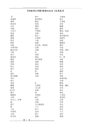 最全的全中文默写版(四级词汇词根+联想记忆法-乱序版)(20页).doc