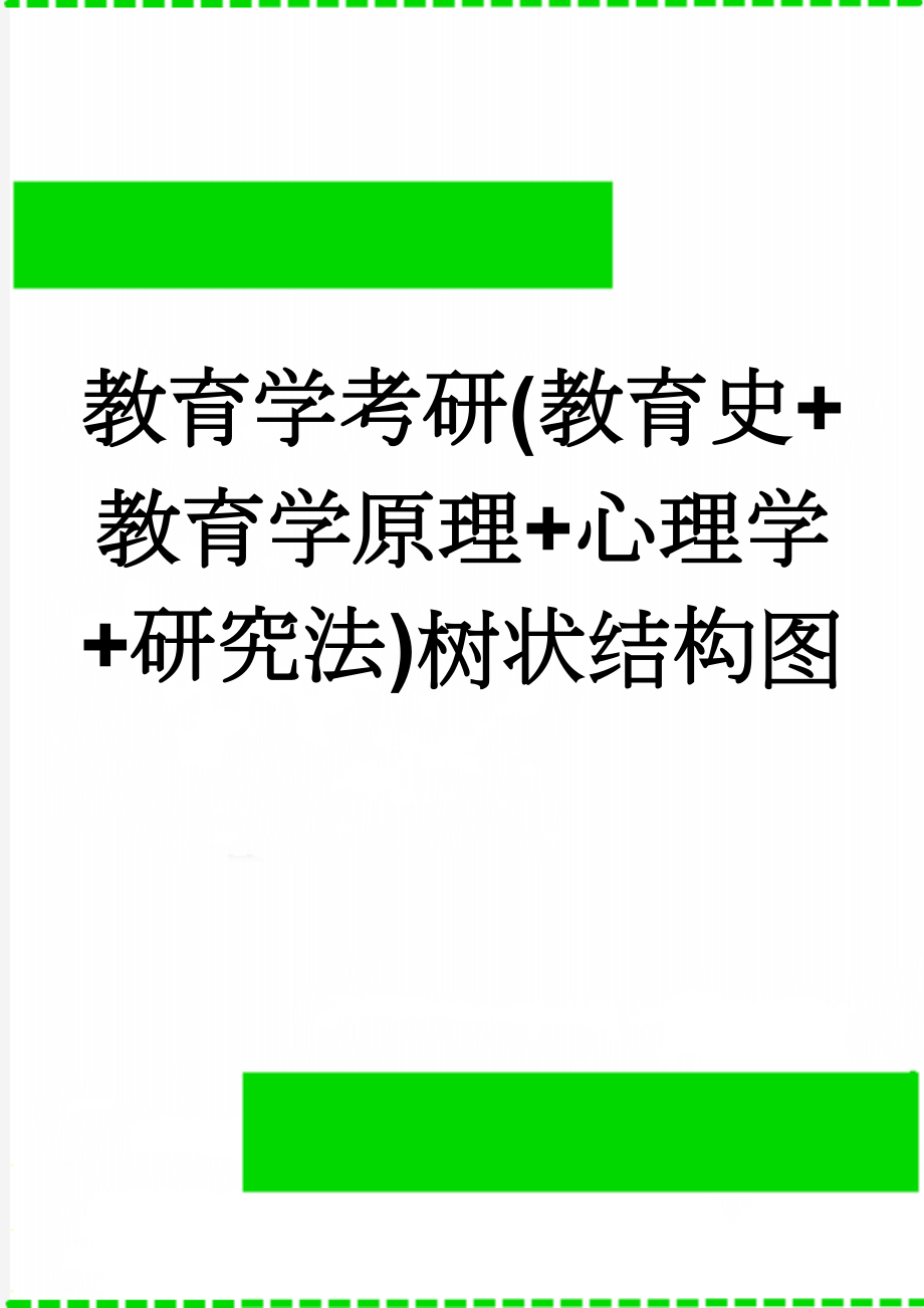 教育学考研(教育史+教育学原理+心理学+研究法)树状结构图(17页).doc_第1页