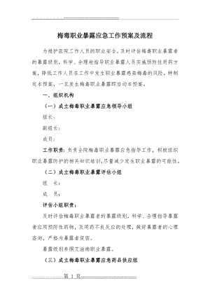 梅毒职业暴露应急工作预案及流程(3页).doc