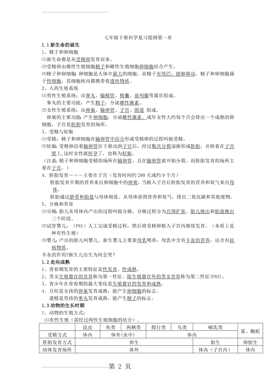 七年级下科学第一章知识点提纲(4页).doc_第2页