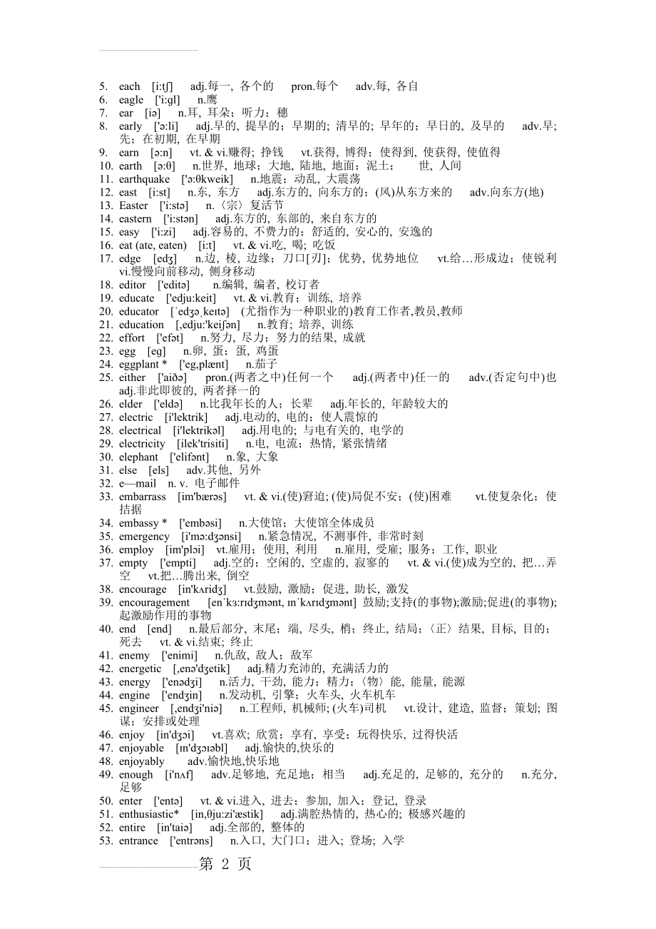 e开头的高中英语单词(4页).doc_第2页