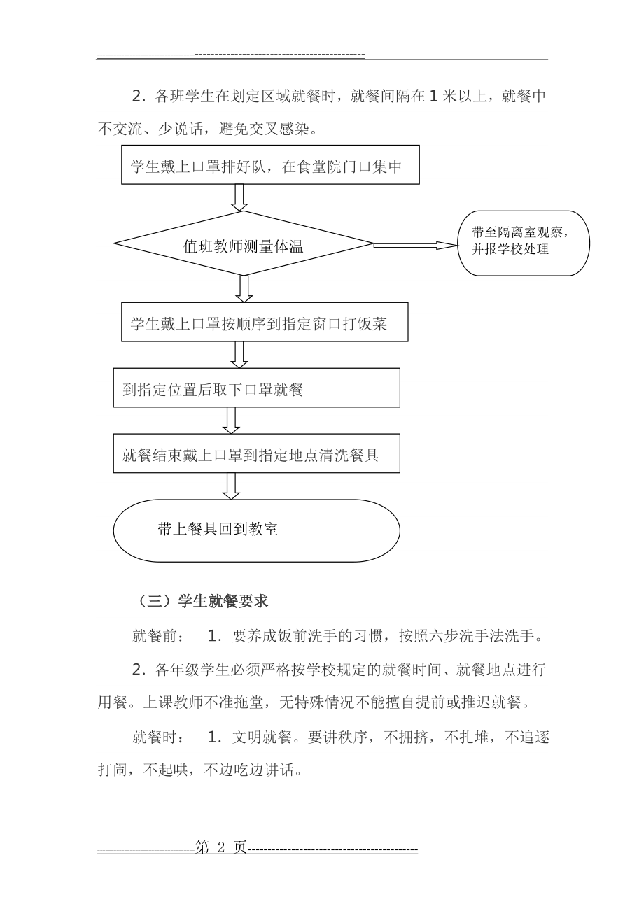 汉中市龙江中学疫情防控期间学校食堂师生错峰就餐方案(4页).doc_第2页