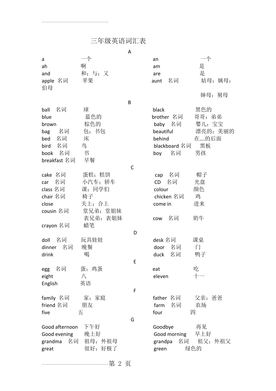 三年级英语词汇表(4页).doc_第2页