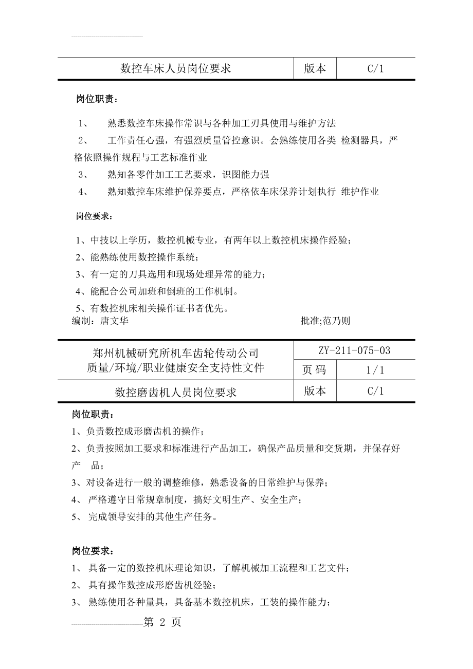 数控操作人员岗位职责岗位要求(4页).doc_第2页