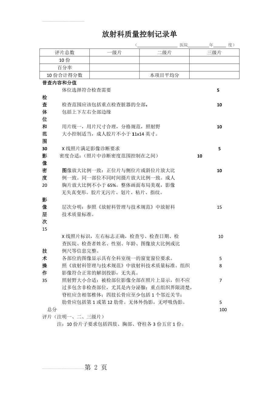 放射科质量控制记录单(2页).doc_第2页