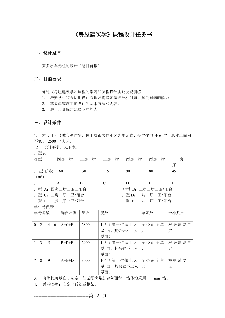 《房屋建筑学》课程设计(11页).doc_第2页