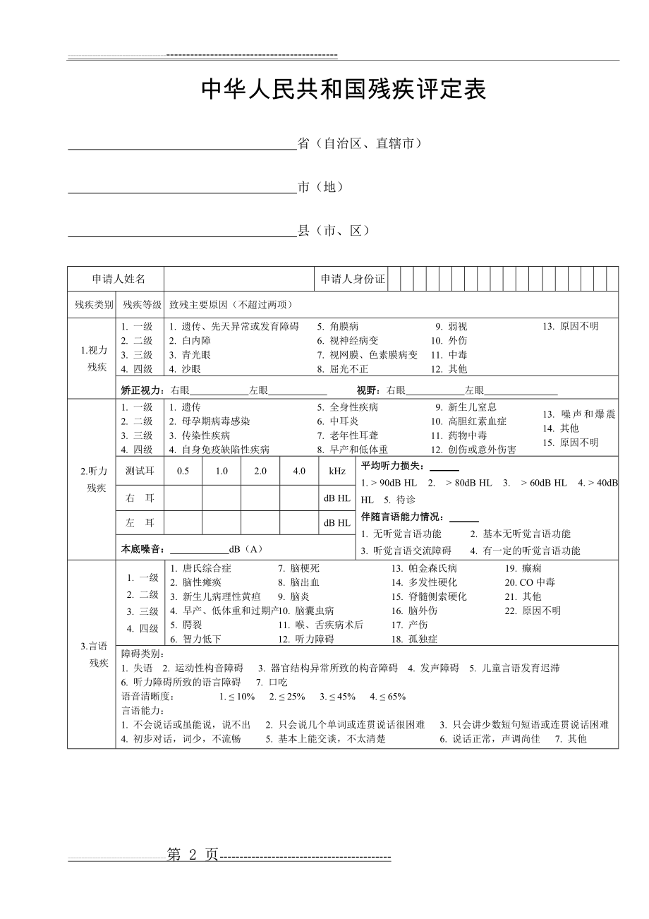 残疾证申请表(4页).doc_第2页