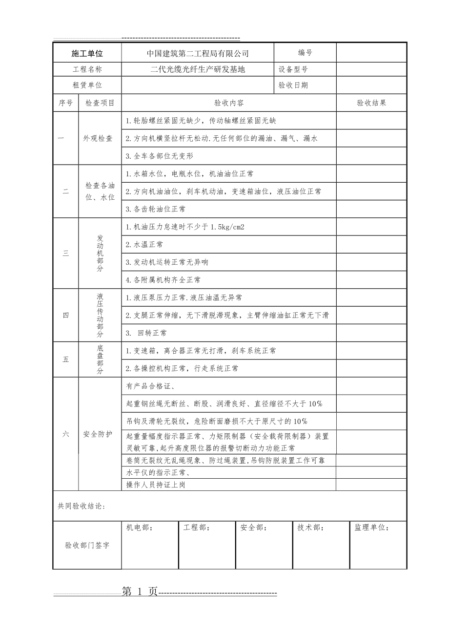 汽车吊入场验收表(2页).doc_第1页