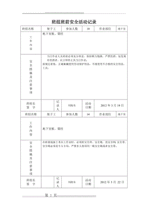 架子班组班前安全活动记录(16页).doc