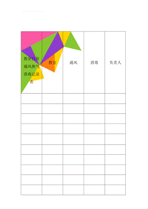 教室日常通风换气消毒记录表(3页).doc