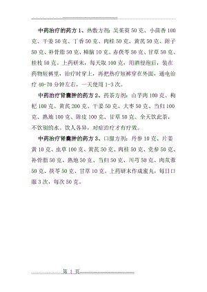 治疗肾囊肿的药方 Microsoft Word 文档(1页).doc