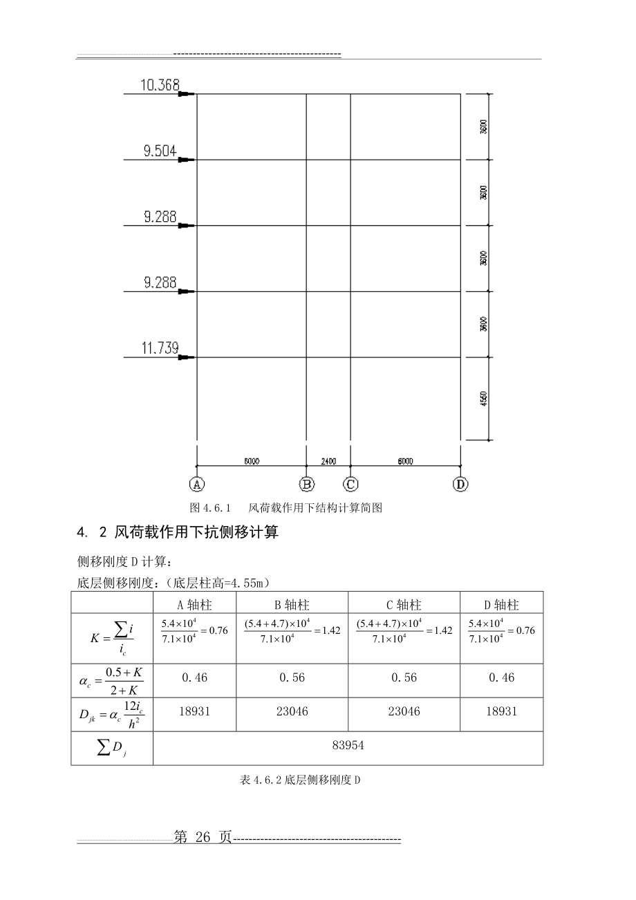 框架结构风荷载作用下弯矩计算(4页).doc_第2页