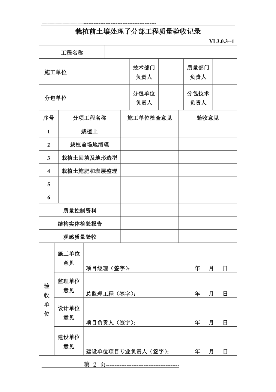 栽植基础分部(子分部)工程质量验收记录(6页).doc_第2页