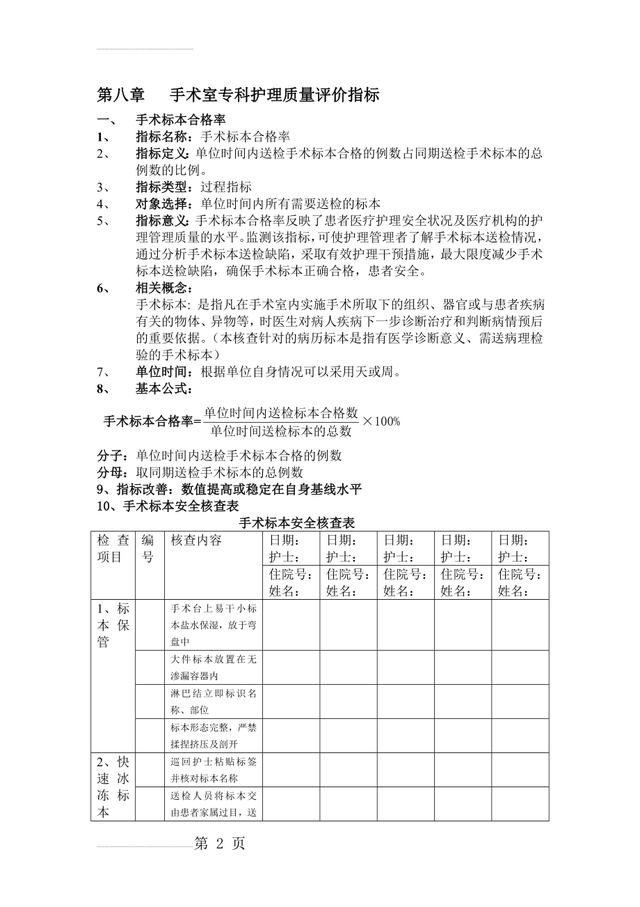 手术室专科护理质量评价指标1(7页).doc_第2页