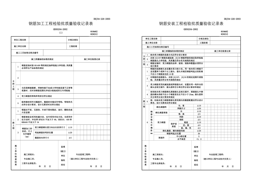 现浇结构模板安装工程检验批质量验收记录表.doc_第2页