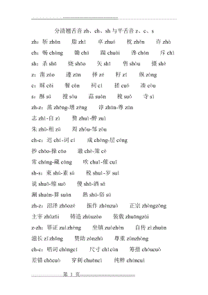 最有效的分清翘舌音zhchsh与平舌音zcs(2页).doc