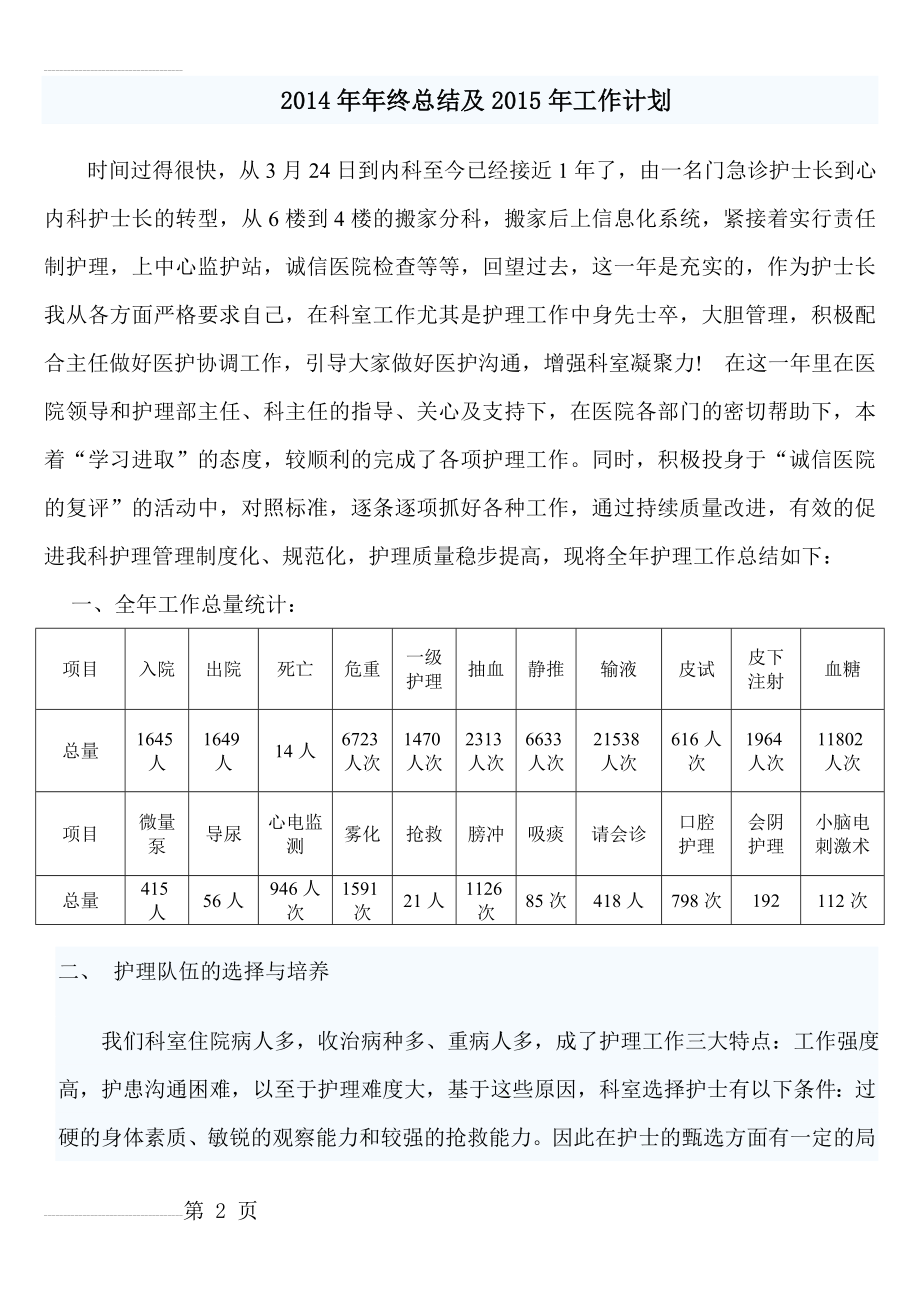 护士长年终总结及计划(11页).doc_第2页