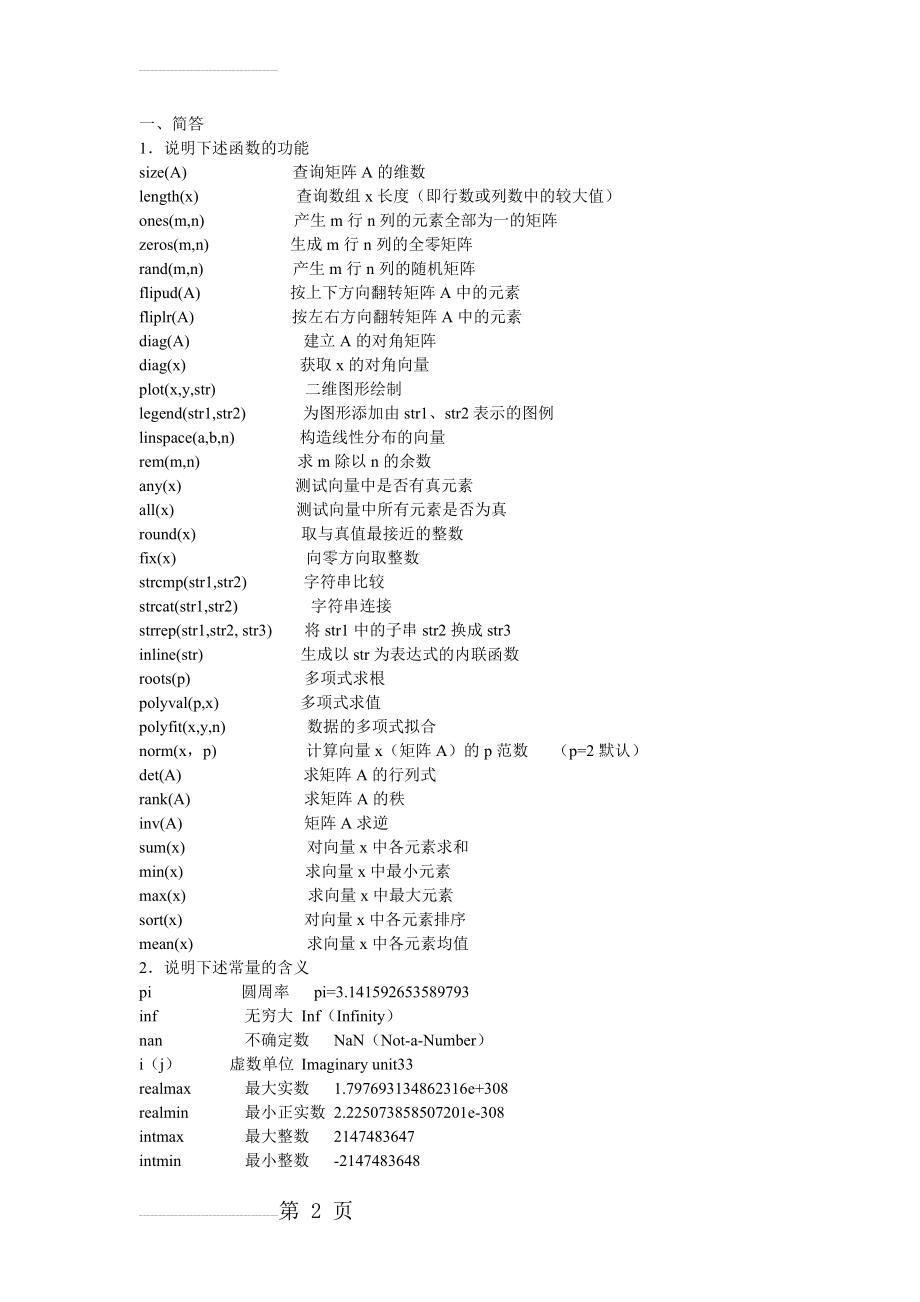 matlab复习资料附答案(12页).doc_第2页