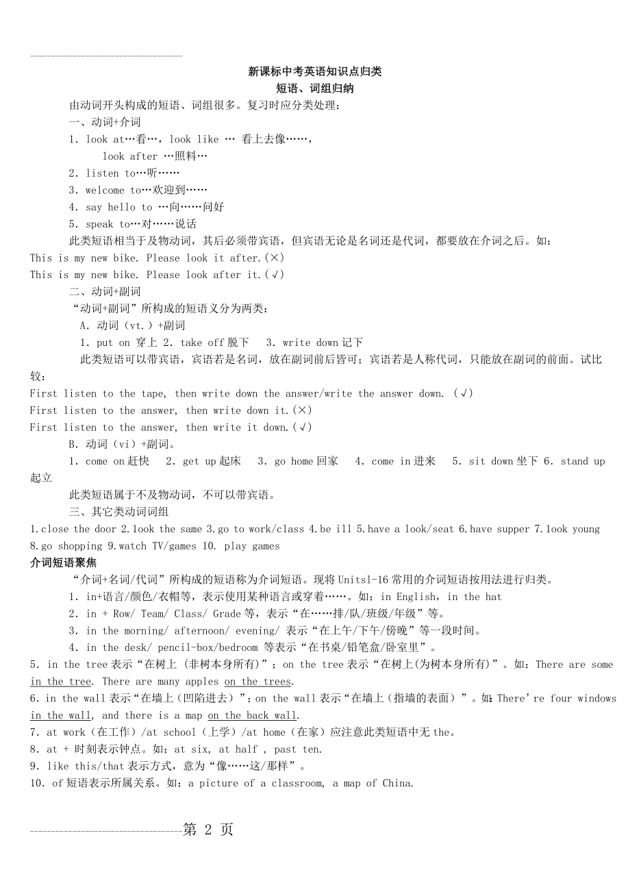 中考英语知识点归纳(23页).doc_第2页