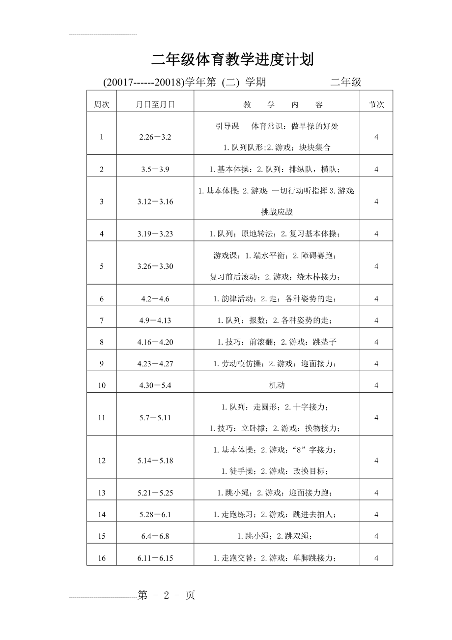 二年级体育下册教案(64页).doc_第2页