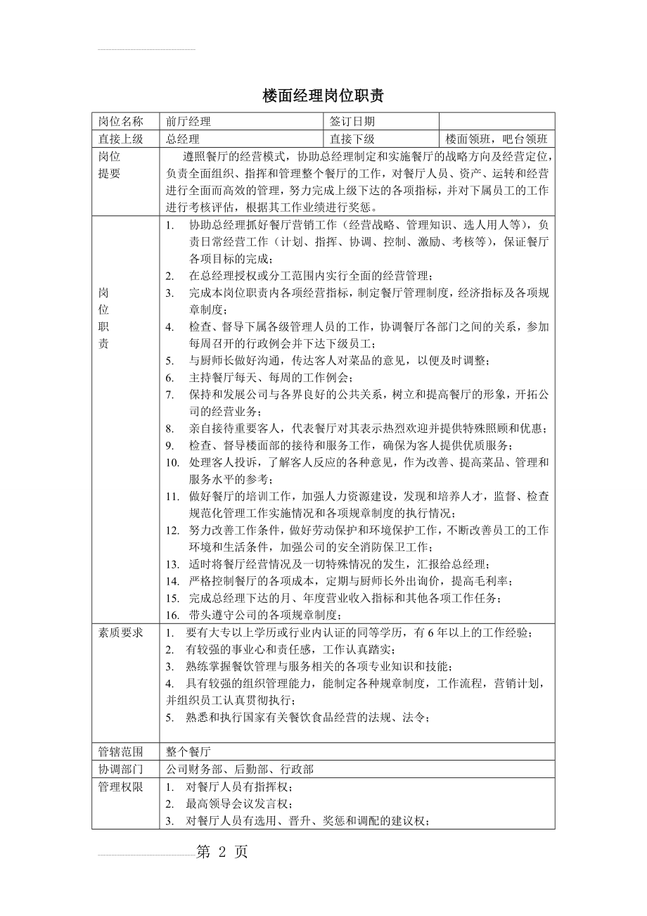 楼面经理岗位职责(3页).doc_第2页