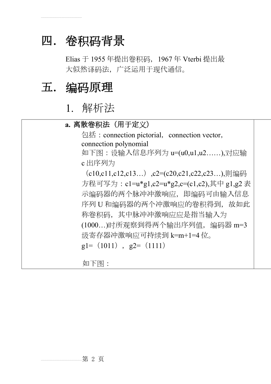 卷积编码译码通信原理课程设计MATLAB(14页).doc_第2页