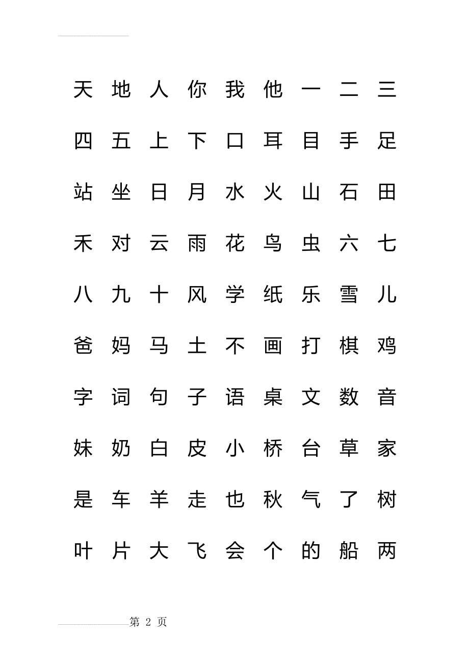 新人教版一年级语文上册生字表注音练习(5页).doc_第2页