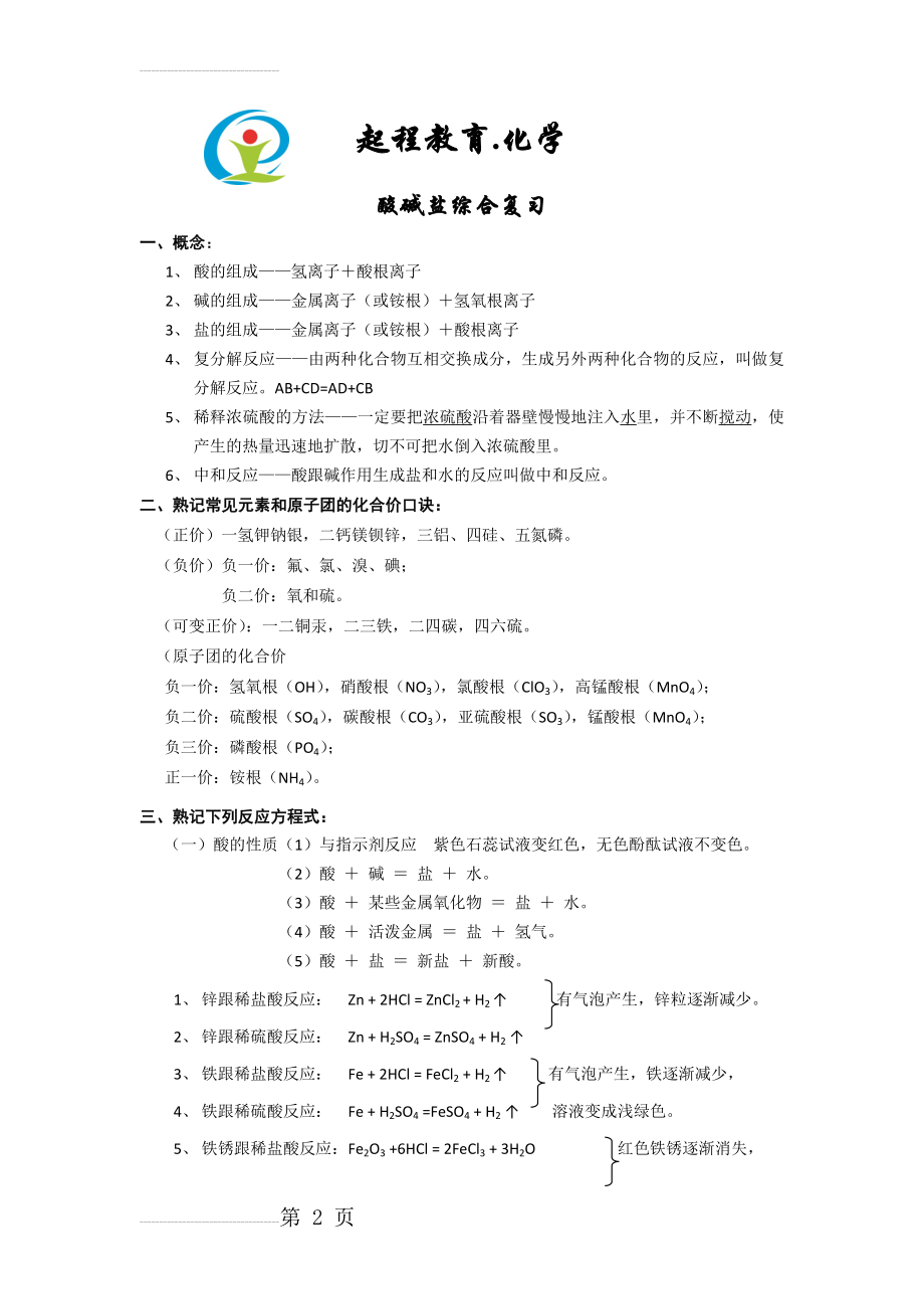 初中化学(人教版)酸碱盐综合复习(10页).doc_第2页