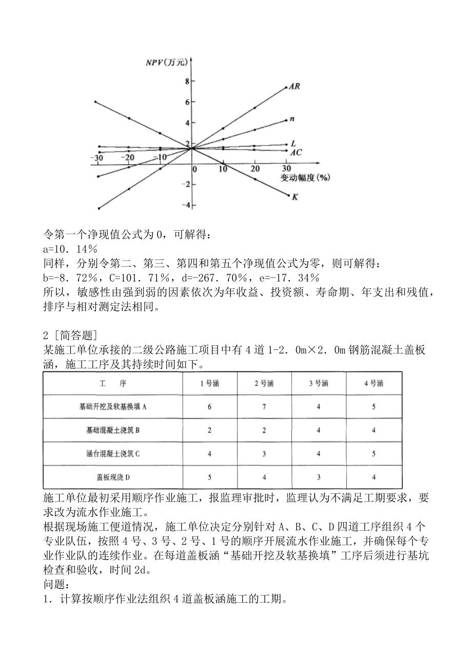 一级造价工程师考试《交通运输工程造价案例分析（公路篇）》模拟真题二.docx_第2页