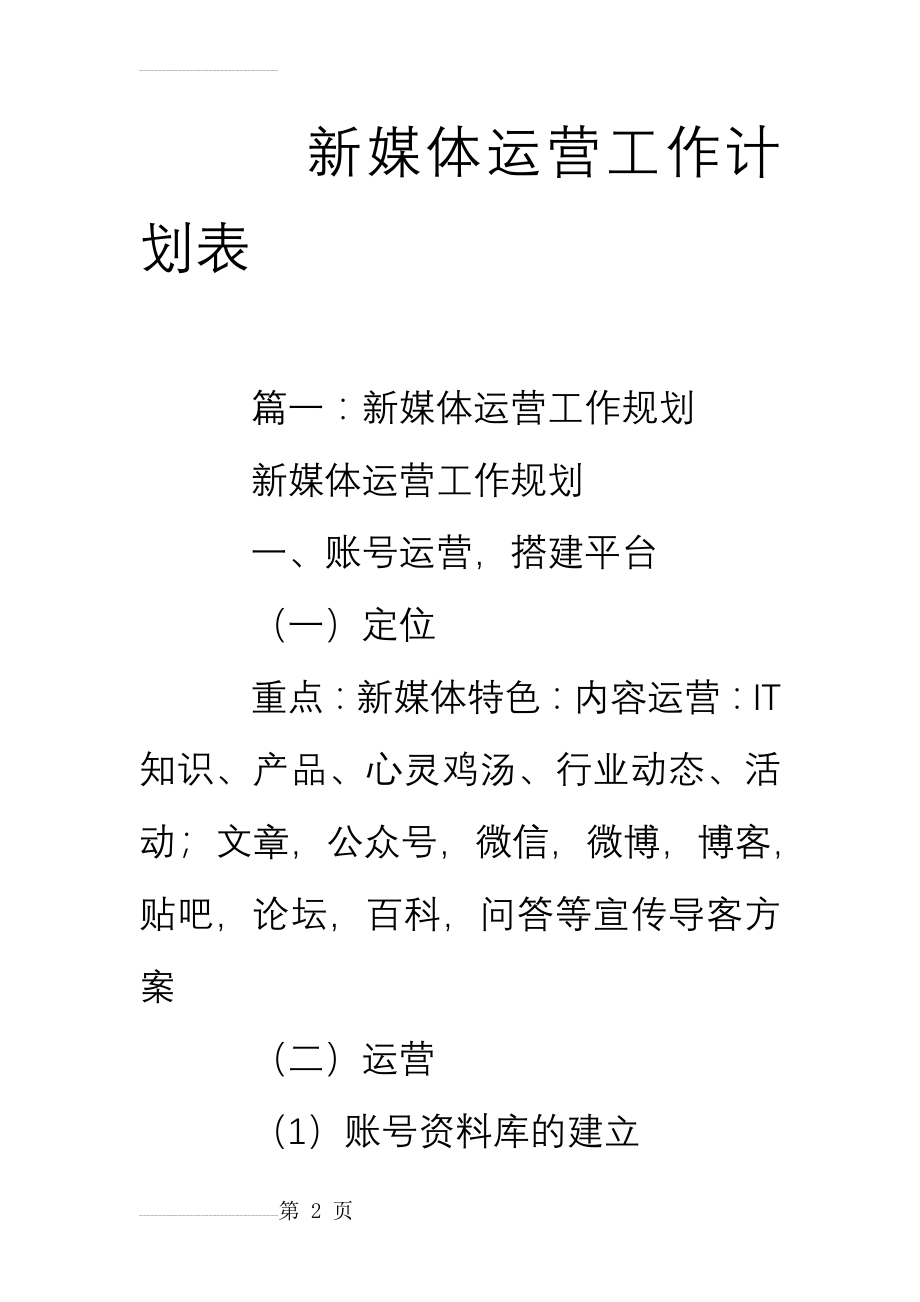 新媒体运营工作计划表(23页).doc_第2页