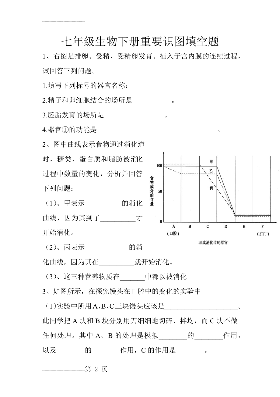 七年级生物下册重要识图填空题(14页).doc_第2页