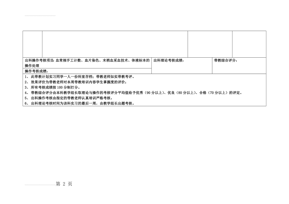 检验科 临检 组实习带教培训计划(3页).doc_第2页