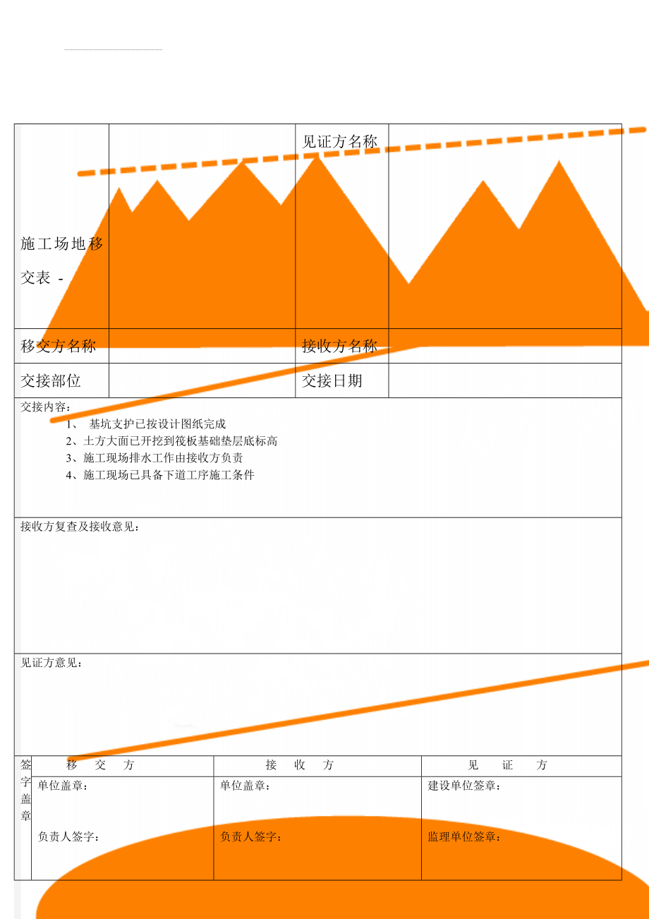 施工场地移交表 -(3页).doc_第1页